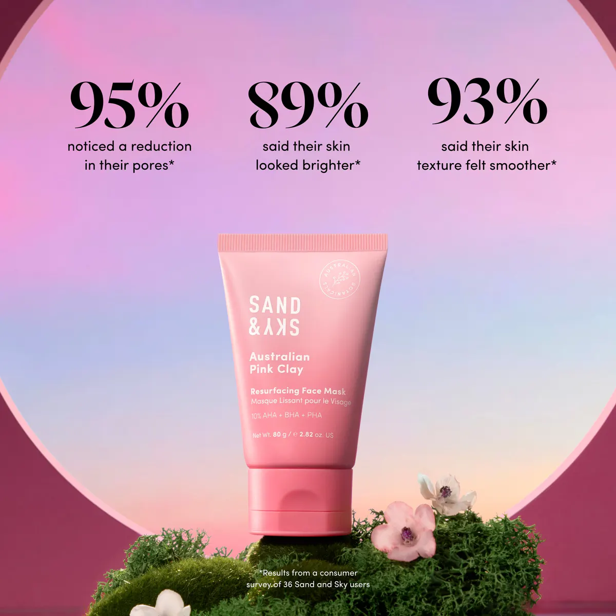 Sand & Sky Australian Pink Clay Resurfacing Mask 80ml, view 5