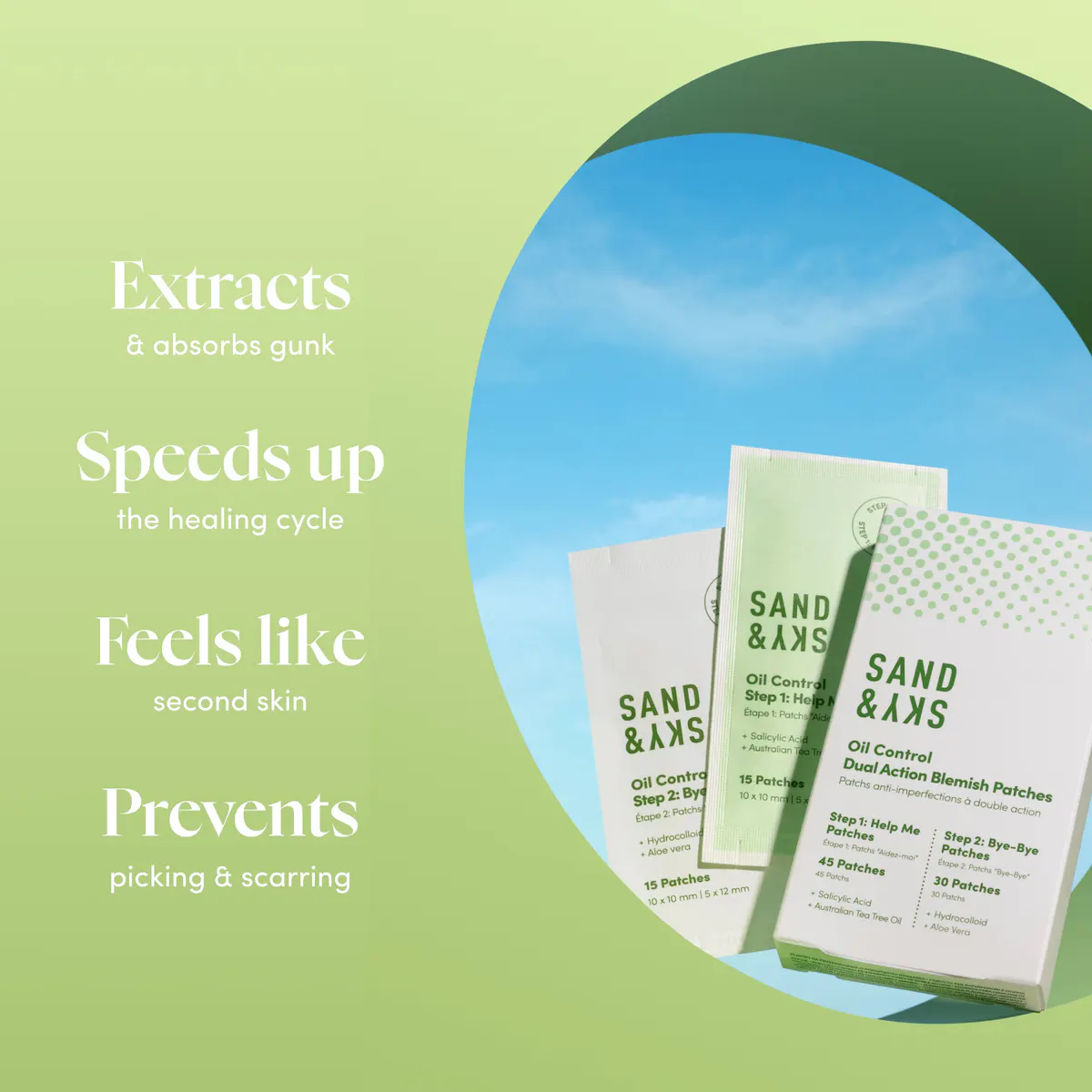 Sand & Sky Oil Control Dual Action Blemish Patches, view 5