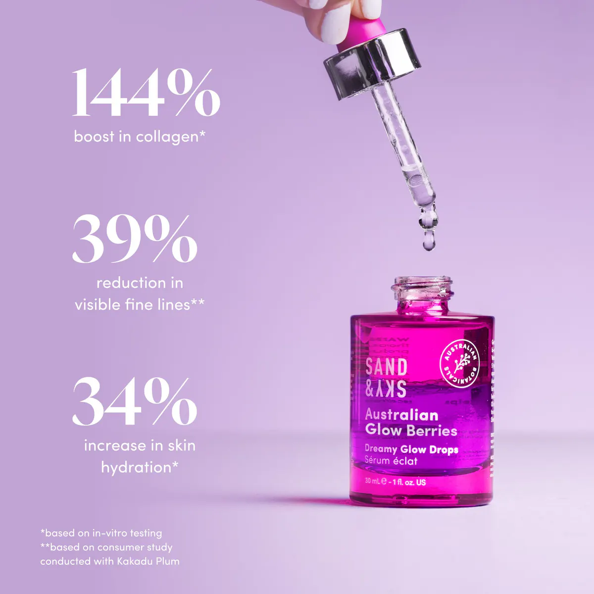 Sand & Sky Australian Glow Berries Dreamy Glow Drops 30ml, view 5