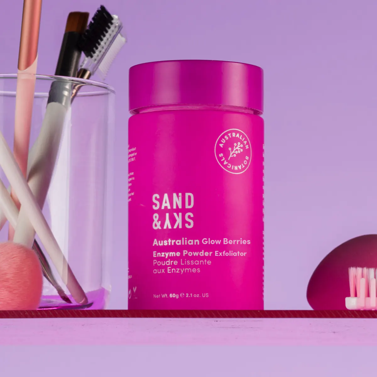 Sand & Sky Australian Glow Berries Enzyme Powder Exfoliant 60g, view 6