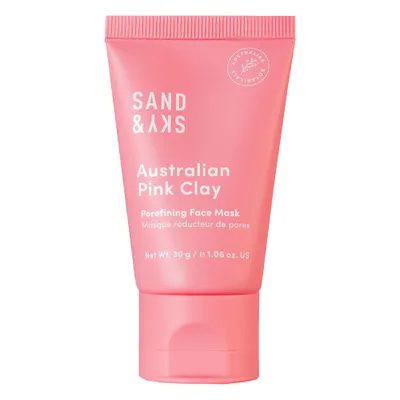 Sand & Sky Australian Pink Clay Porefining Face Mask Deluxe Travel Size 30g