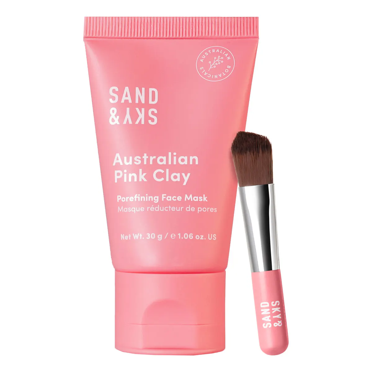 Sand & Sky Australian Pink Clay Porefining Face Mask Deluxe Travel Size 30g, view 2