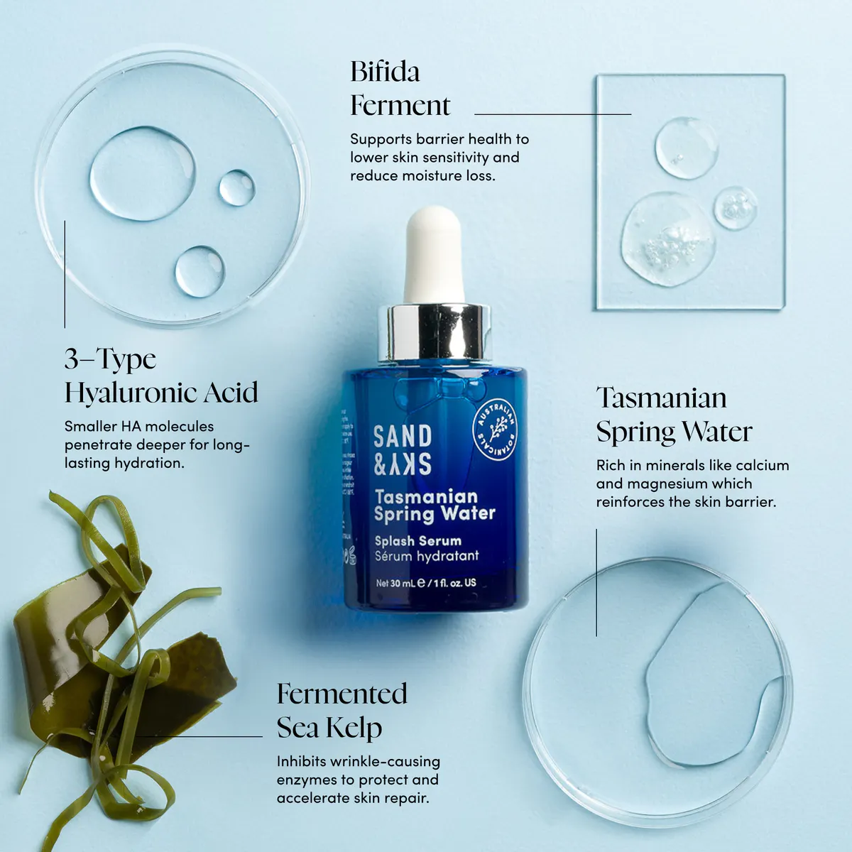 Sand & Sky Tasmanian Spring Water Splash Serum 30ml, view 4