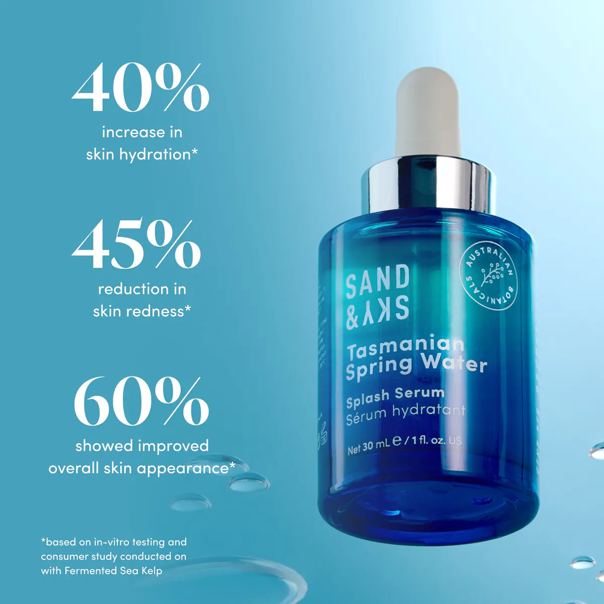 Sand & Sky Tasmanian Spring Water Splash Serum 30ml, view 5