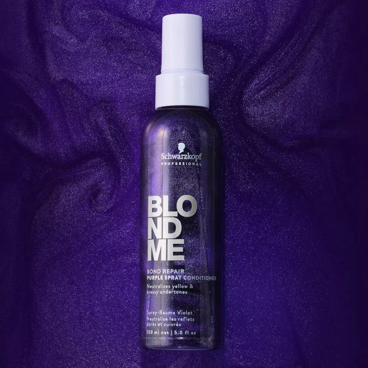 Schwarzkopf Blondme Bond Repair Purple Spray Conditioner 150ml, view 2