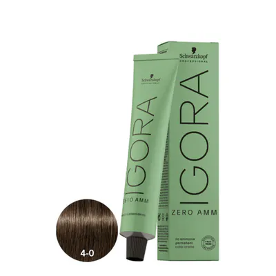 Schwarzkopf Igora Zero Ammonia Color Creme - 4-0 Medium Brown Natural 60ml
