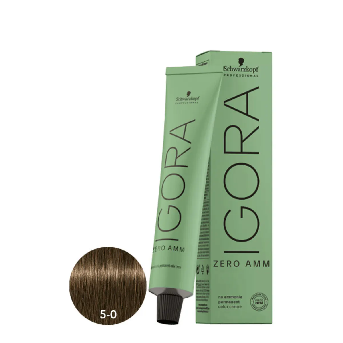 Schwarzkopf Igora Zero Ammonia Color Creme - 5-0 Light Brown Natural 60ml