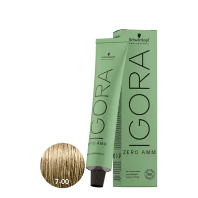 Schwarzkopf Igora Zero Ammonia Color Creme - 7-00 Medium Blonde Natural 60ml