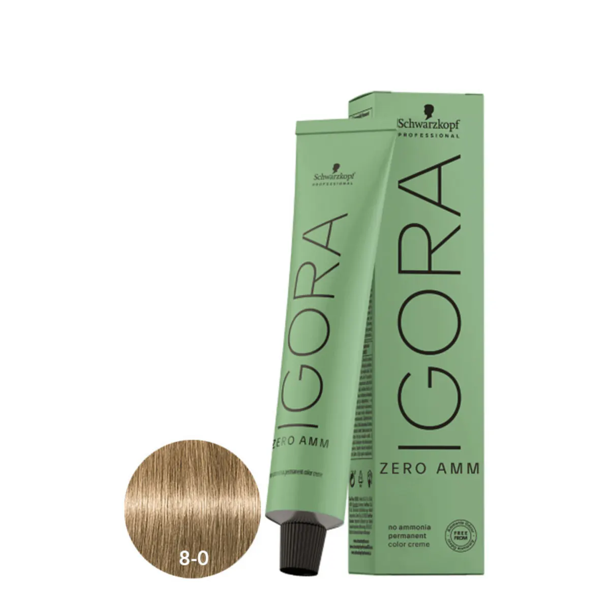 Schwarzkopf Igora Zero Ammonia Color Creme - 8-0 Light Blonde Natural 60ml