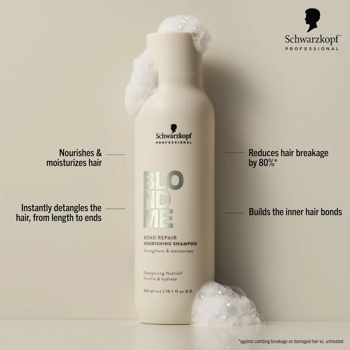 Schwarzkopf Professional Blondme Bond Repair Nourishing Shampoo 1000ml, view 3