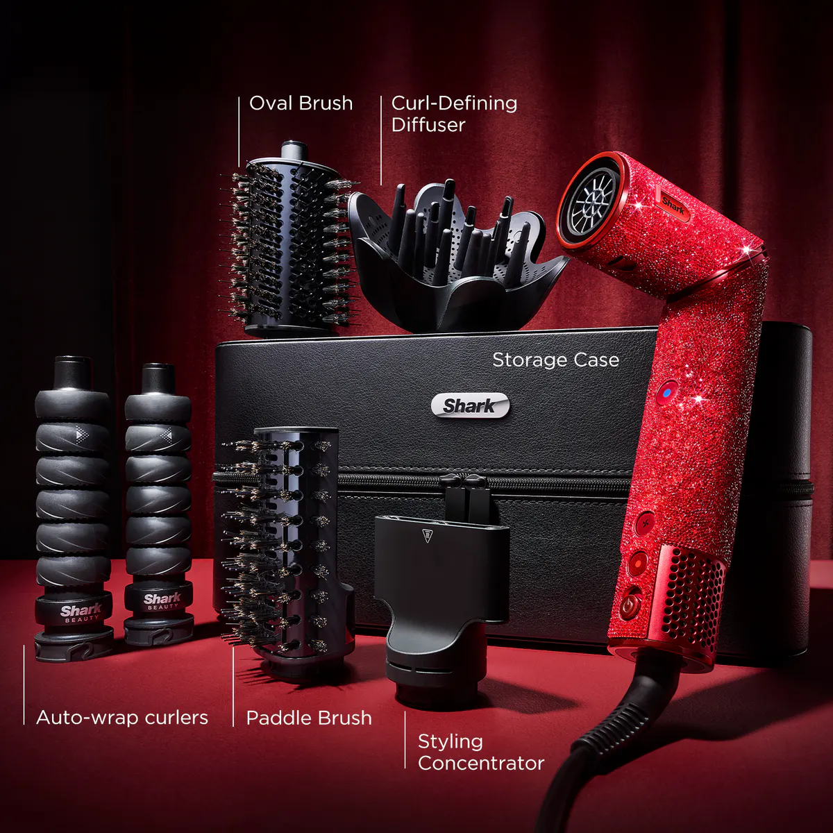 Shark Beauty FlexStyle Air Styling & Drying System Limited Edition - Red Ruby Diamond, view 2