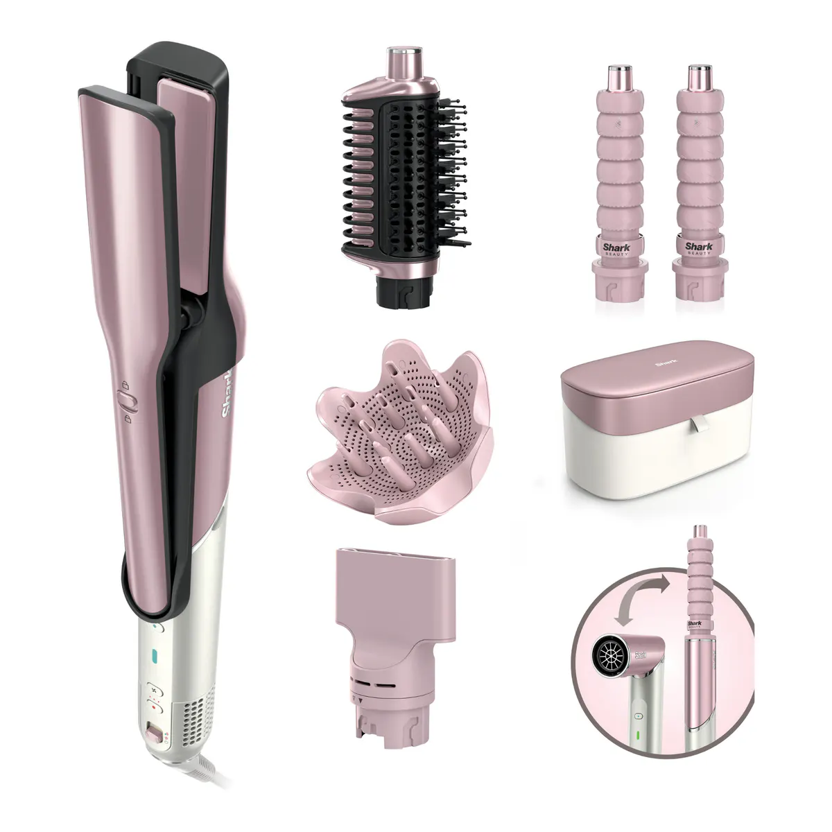 Shark Beauty Glam Hot Tool Air Drying & Styling System - Soft Pink