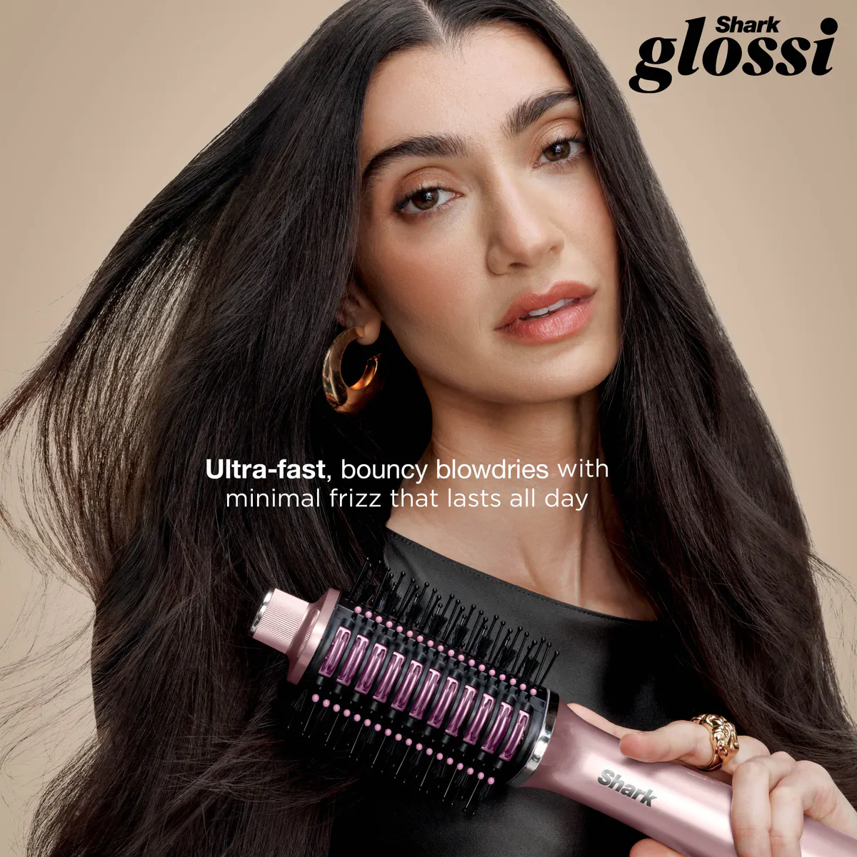 Shark Beauty Glossi 2-in-1 Hot Tool And Air Glosser - Peony Pink, view 2