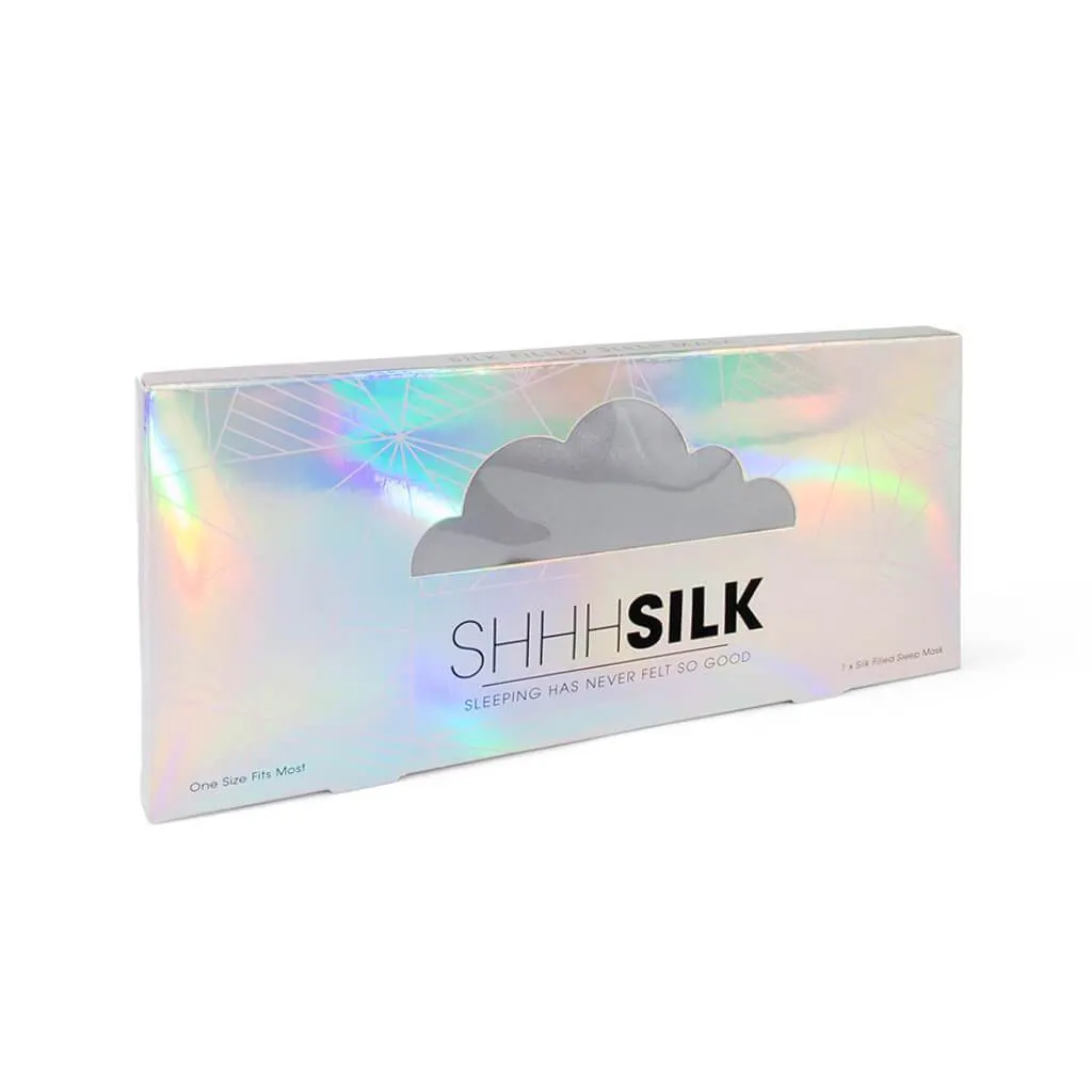 Shhh Silk Grey Silk Sleep Mask, view 2