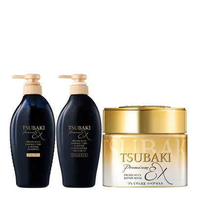 Shiseido Tsubaki Premium EX Damage w/ Mask Trio Bundle