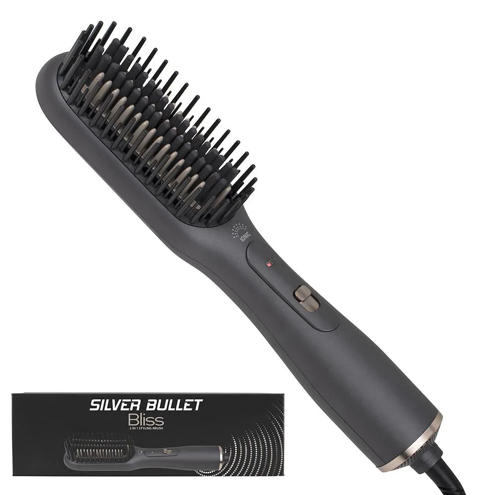 Silver Bullet Bliss 2 in 1 Straightening Brush, view 2