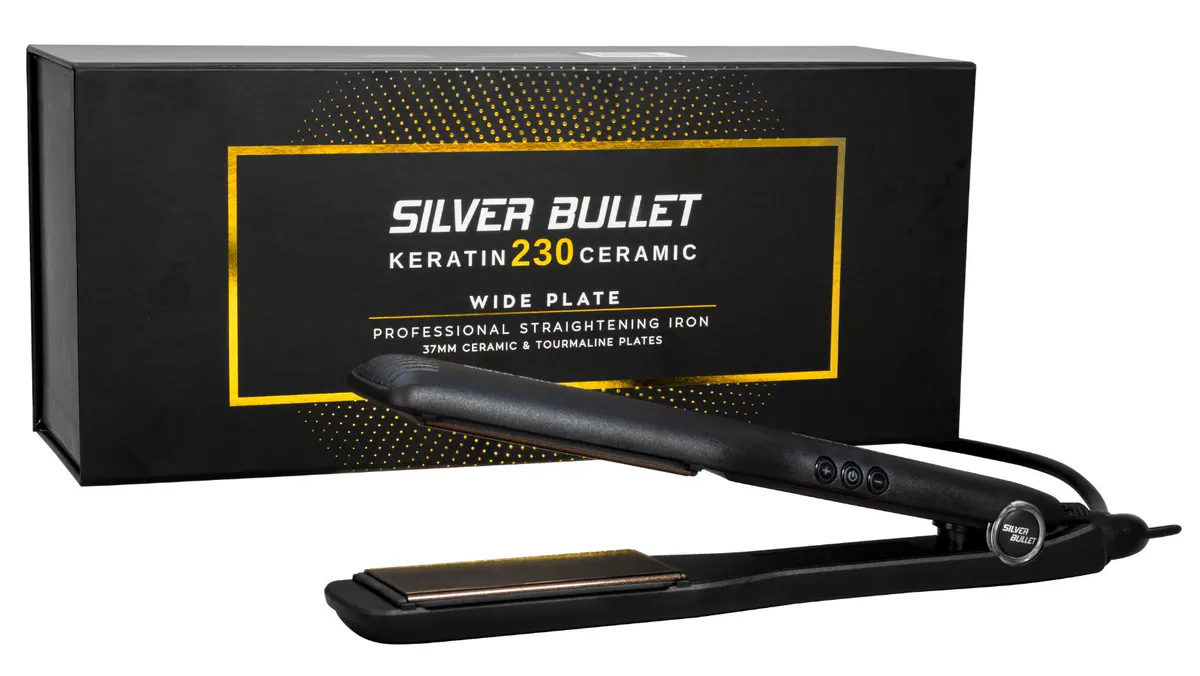 Silver Bullet Keratin 230 Ceramic/Tourmaline Digital Wide Plate Straightener - 37mm, view 3