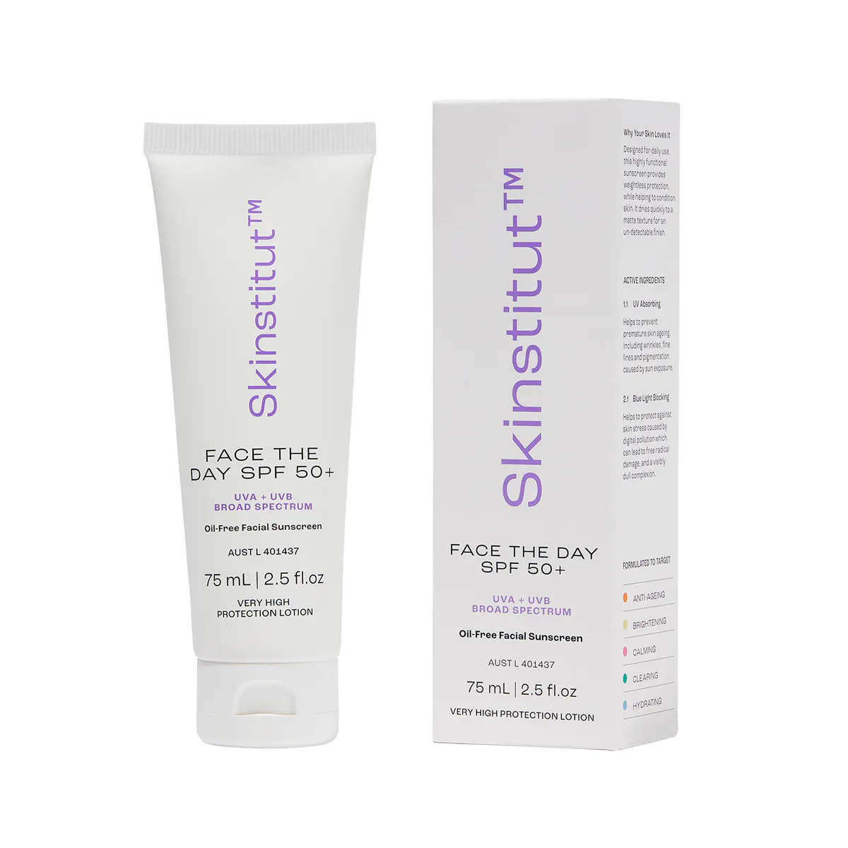 Skinstitut Face the Day SPF 50+ Facial Sunscreen 75ml, view 3