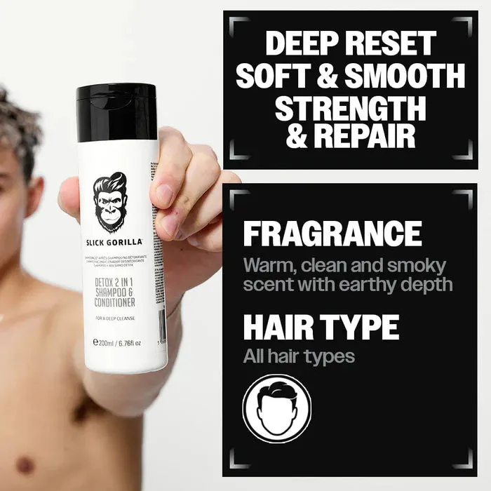 Slick Gorilla Detox 2 in 1 Shampoo and Conditioner 200ml, view 3