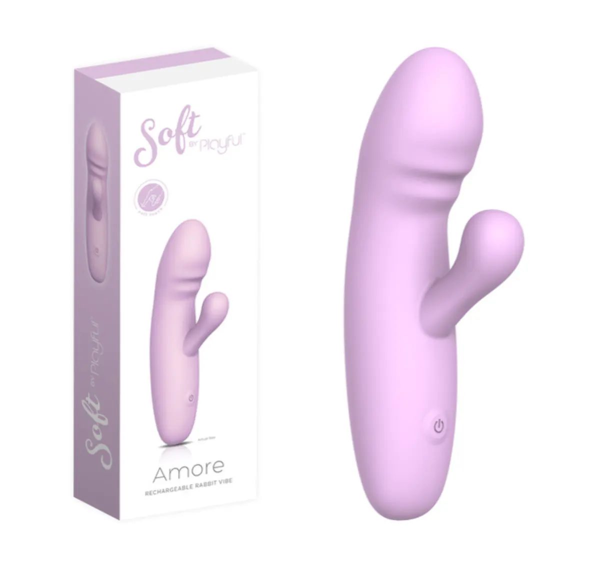 Soft by Playful Amore Rechargeable Rabbit Vibrator, view 3