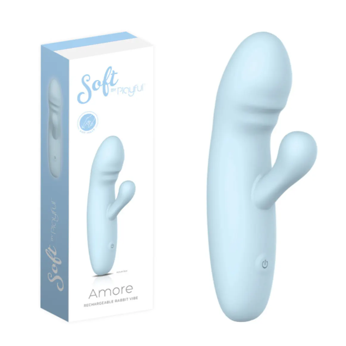 Soft by Playful Amore Rechargeable Rabbit Vibrator, view 4