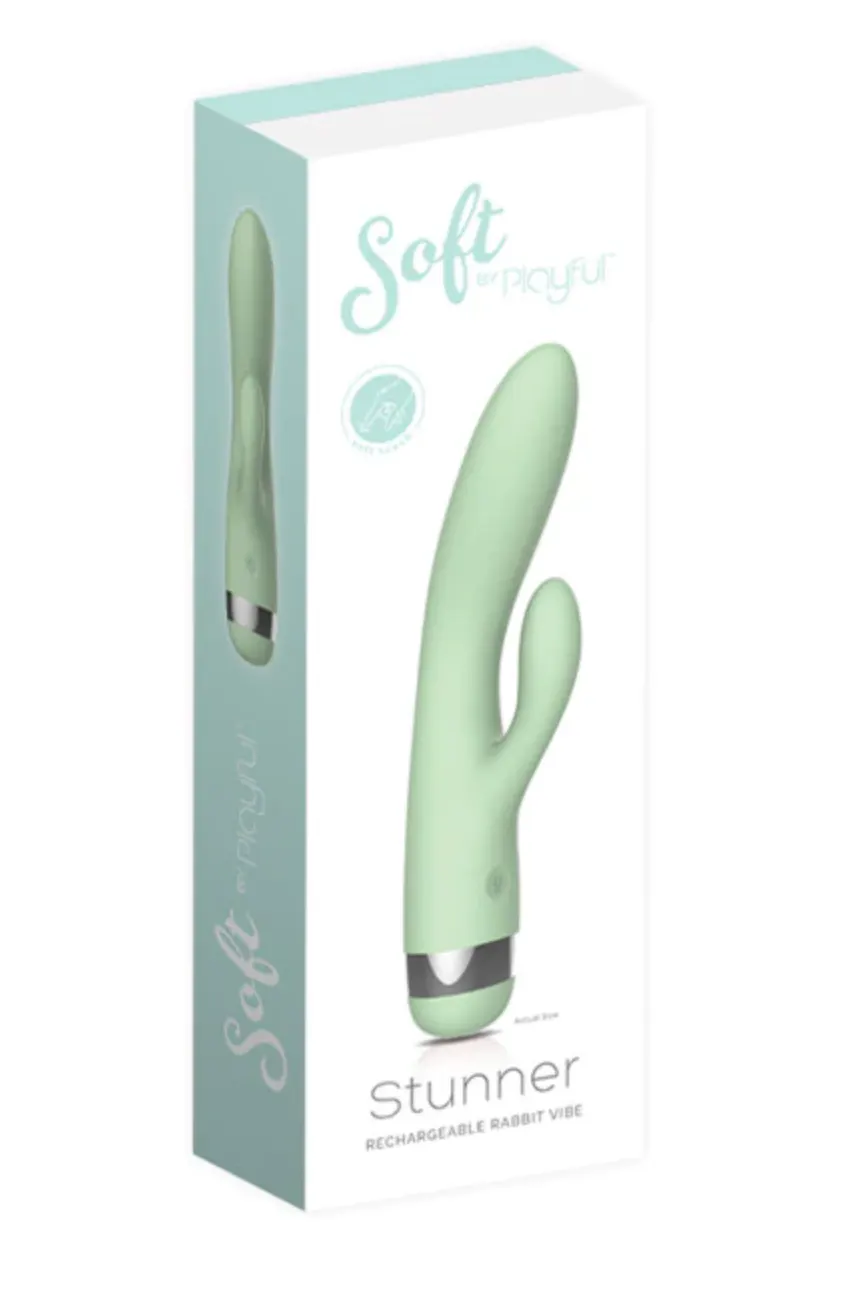 Soft by Playful Stunner Rechargeable Rabbit Vibrator, view 3