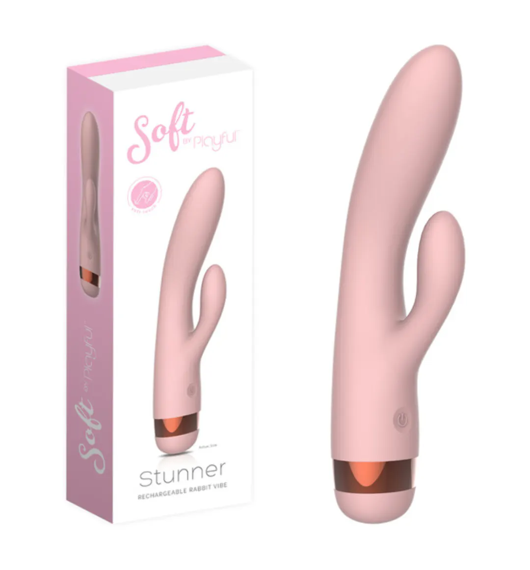 Soft by Playful Stunner Rechargeable Rabbit Vibrator, view 4