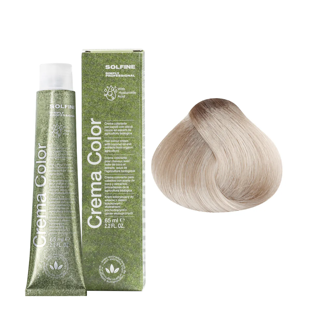 Solfine Crema Color 0.1 Platinum Ash Blonde Toner 65ml