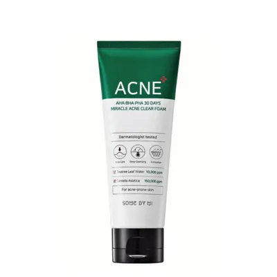 Some By Mi AHA BHA PHA 30 Days Miracle Acne Clear Foam 100ml