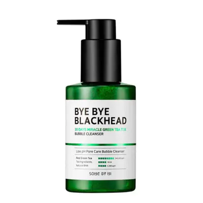 Some By Mi Miracle Bye Bye 30 Days Blackhead Miracle Green Tea Tox Bubble Cleanser 120g