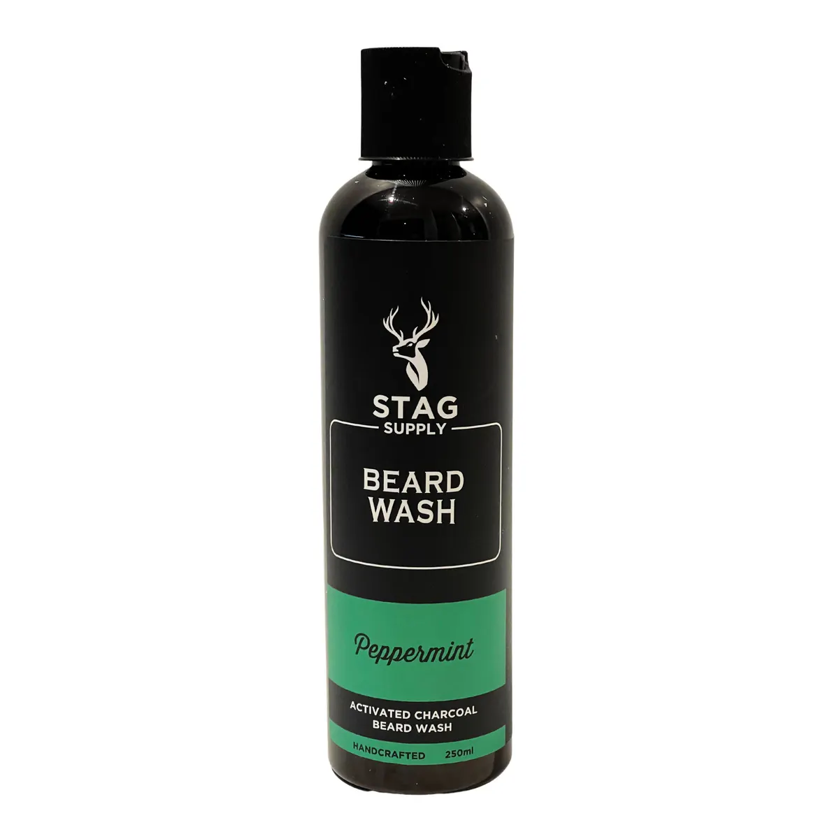Stag Supply BLACK Activated Charcoal Beard Wash Peppermint 250ml, view 2