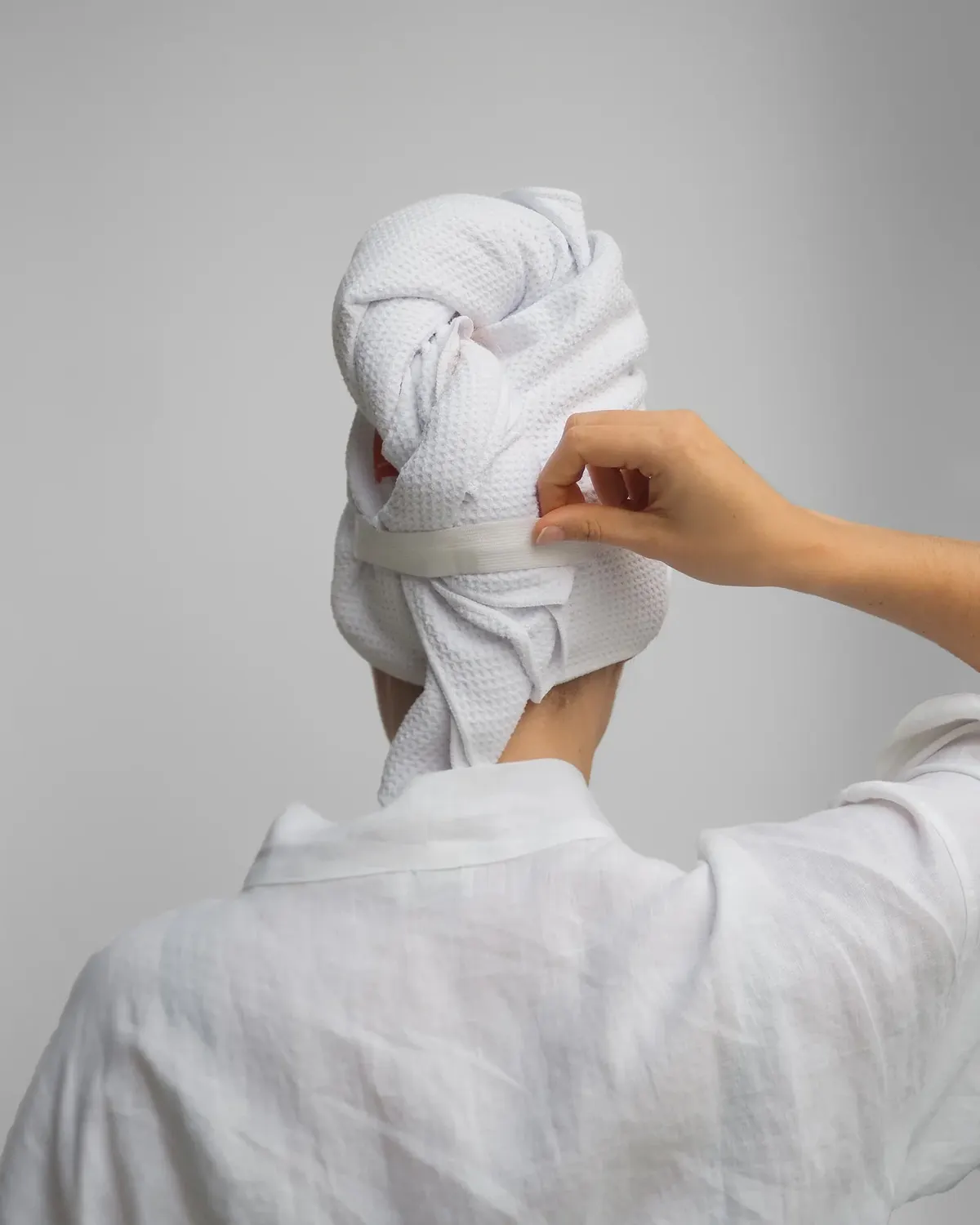 STRAAND Woven Microfibre Hair Towel, view 3
