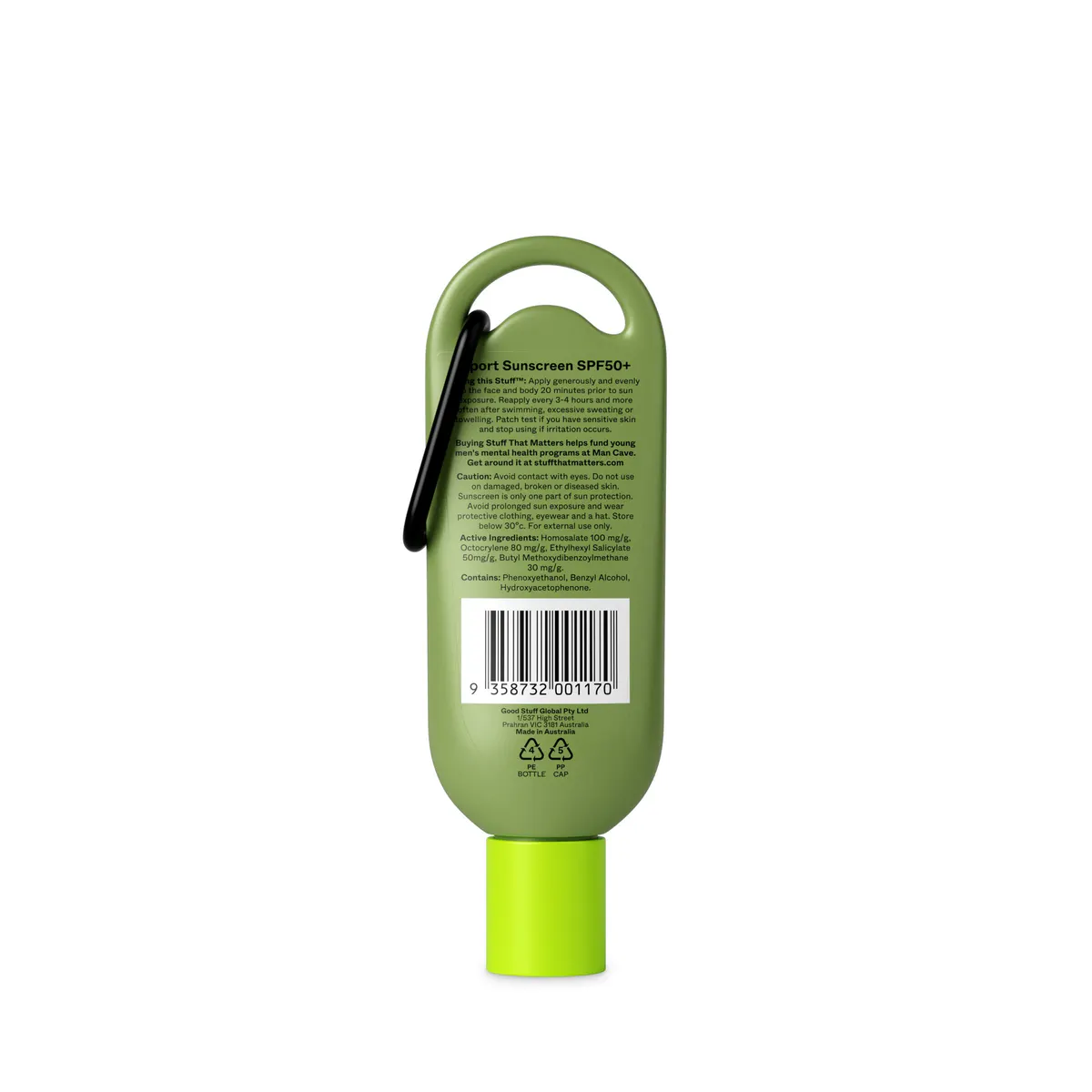Stuff That Matters SPF50+ Sport Sunscreen 60ml, view 2