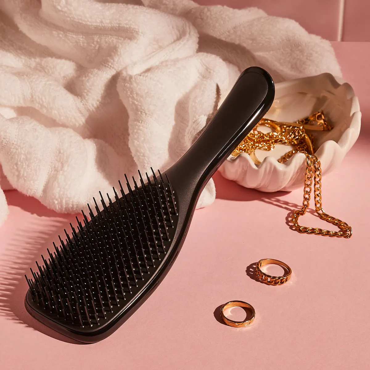 Tangle Teezer The Wet Detangler Hairbrush Liquorice Black, view 4