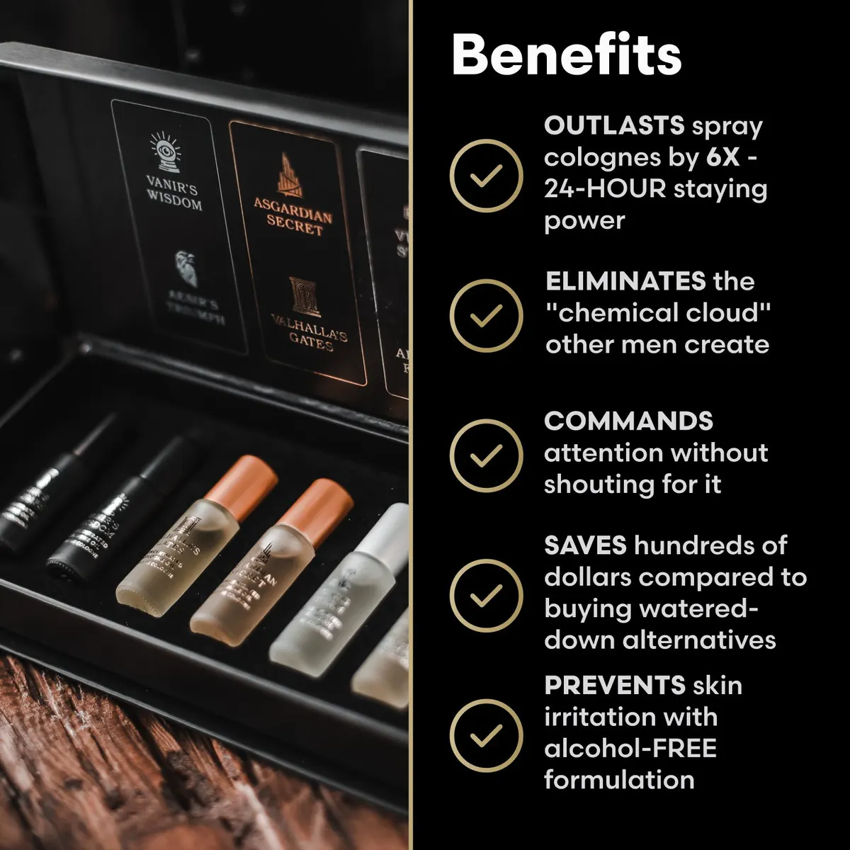 The Beard Struggle Cologne Oil Sampler Kit, view 4