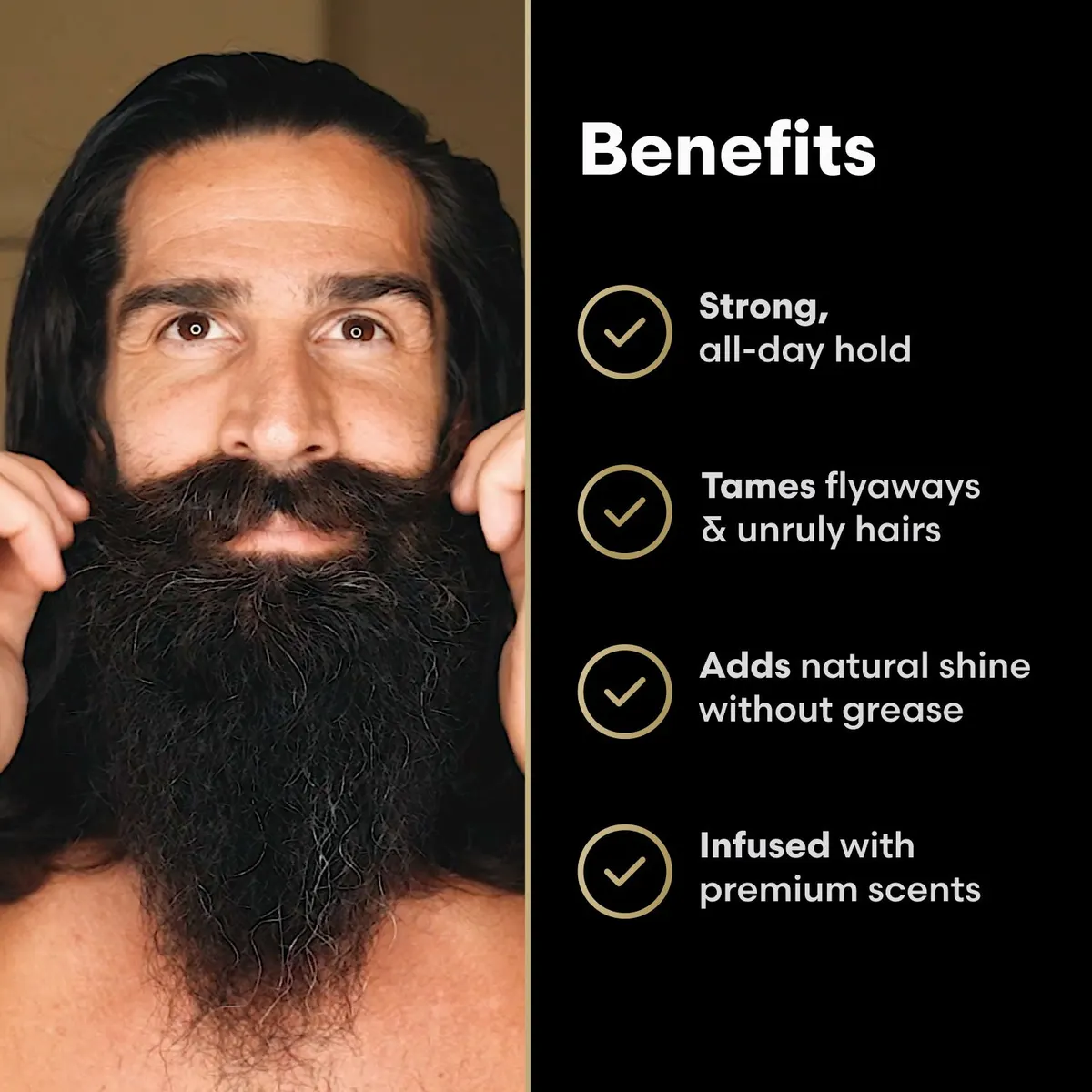 The Beard Struggle Gentlemen's Beard & Moustache Wax Gold Collection 50g, view 4