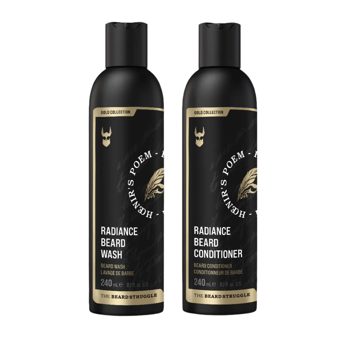The Beard Struggle Radiance Beard Bundle Gold Collection