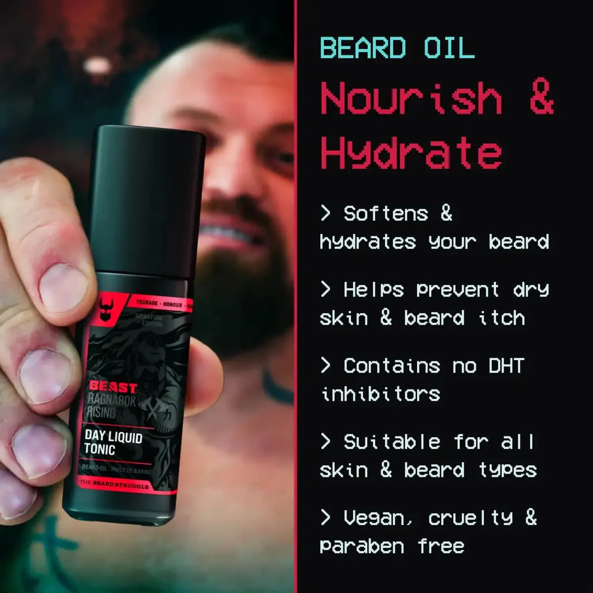 The Beard Struggle The Beast Ember & Ash Day Tonic Beard Oil 30g, view 2