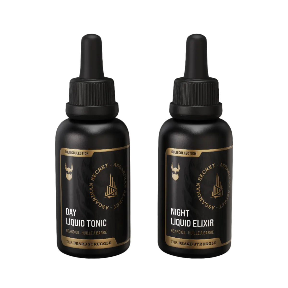 The Beard Struggle Tonic + Elixir Beard Oil Bundle Gold Collection