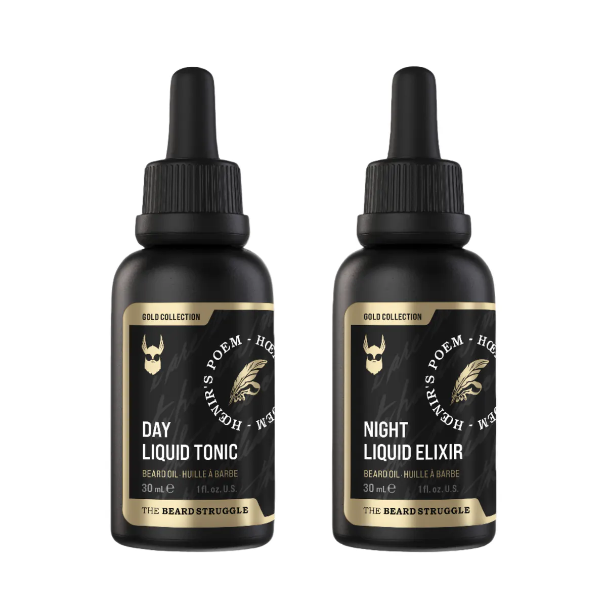 The Beard Struggle Tonic + Elixir Beard Oil Bundle Gold Collection, view 3