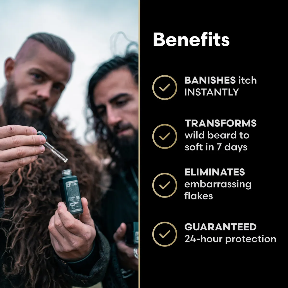 The Beard Struggle Tonic + Elixir Beard Oil Bundle Gold Collection, view 5