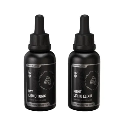 The Beard Struggle Tonic + Elixir Beard Oil Bundle Silver Collection