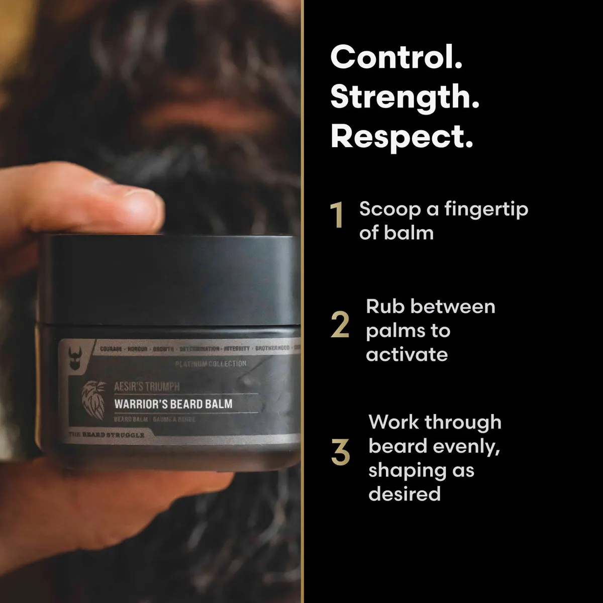 The Beard Struggle Warrior's Beard Balm Gold Collection 50g, view 4