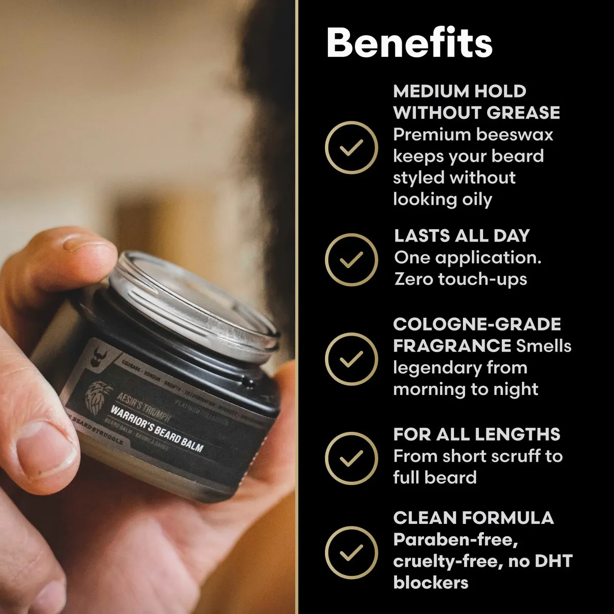 The Beard Struggle Warrior's Beard Balm Gold Collection 50g, view 5