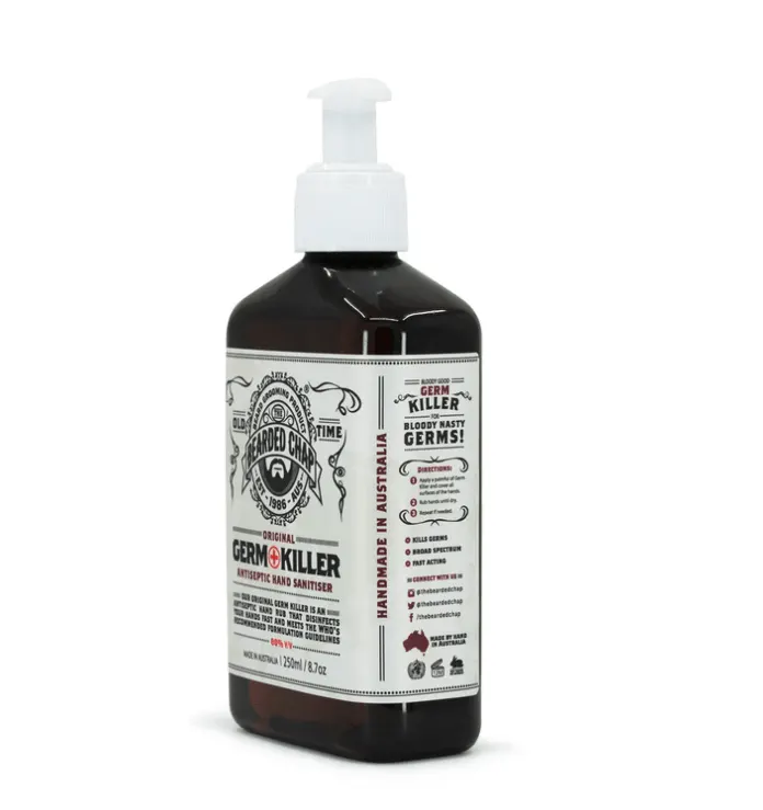 The Bearded Chap Germ Killer Antiseptic Hand Sanitiser 250ml, view 2