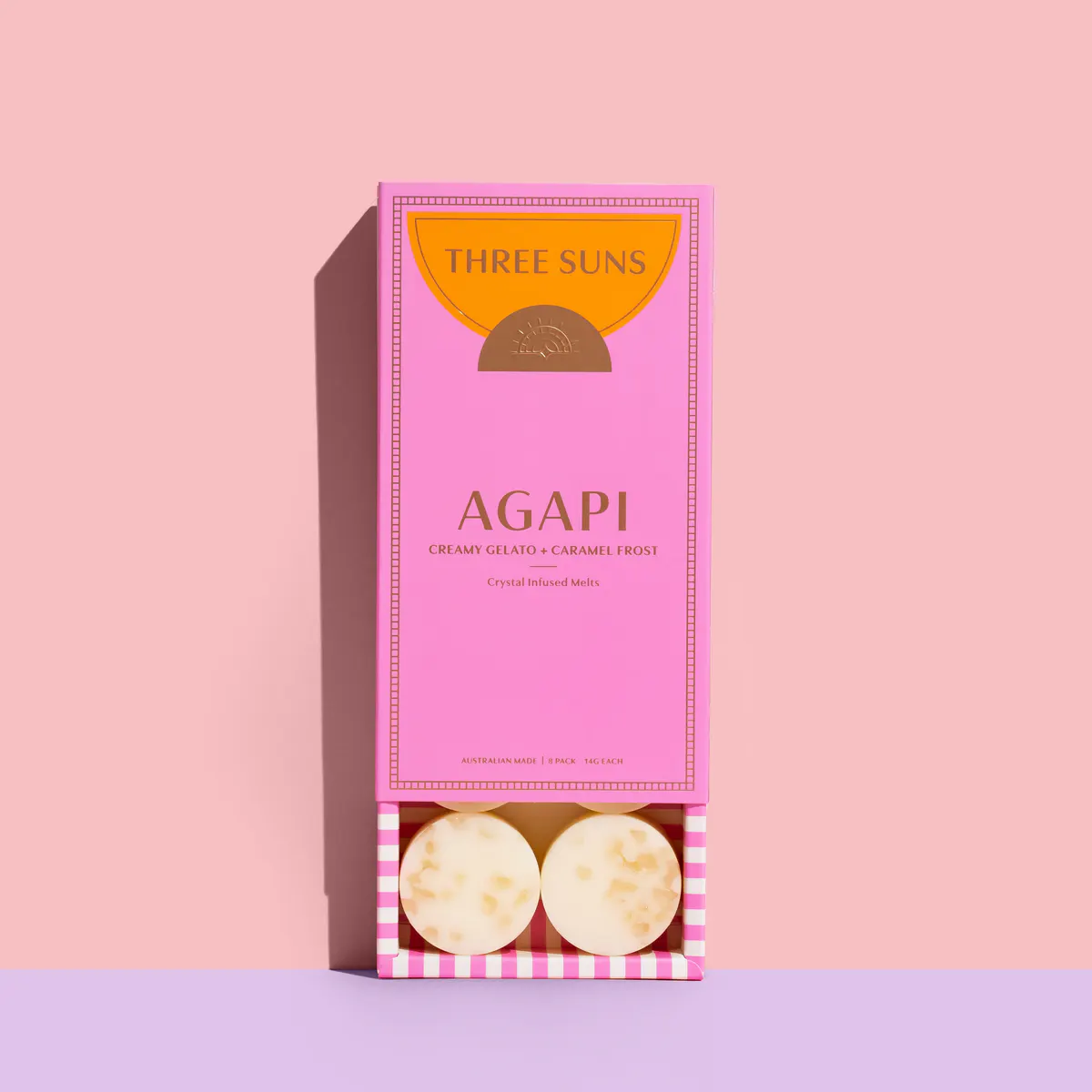 Three Suns Agapi Crystal Infused Natural Soy Melts Box - 8 Pack, view 2
