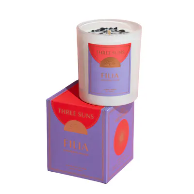Three Suns Filia Crystal Infused Candle of Friendship 300g - Whispering Woods
