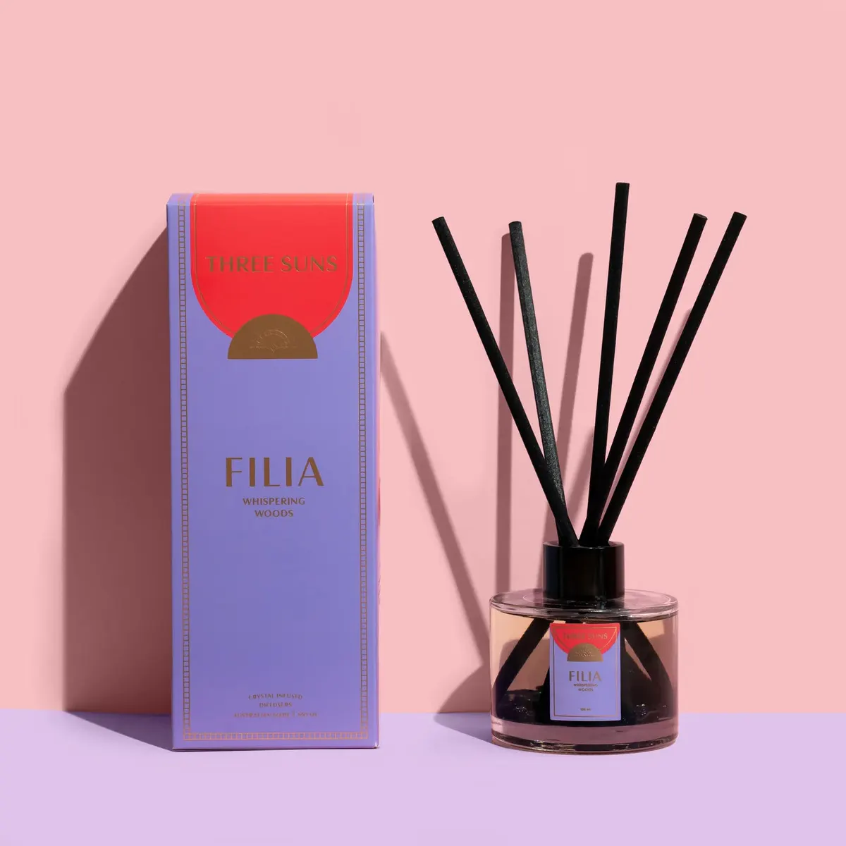 Three Suns Filia Crystal Infused Diffuser of Friendship 100ml - Whispering Woods, view 2