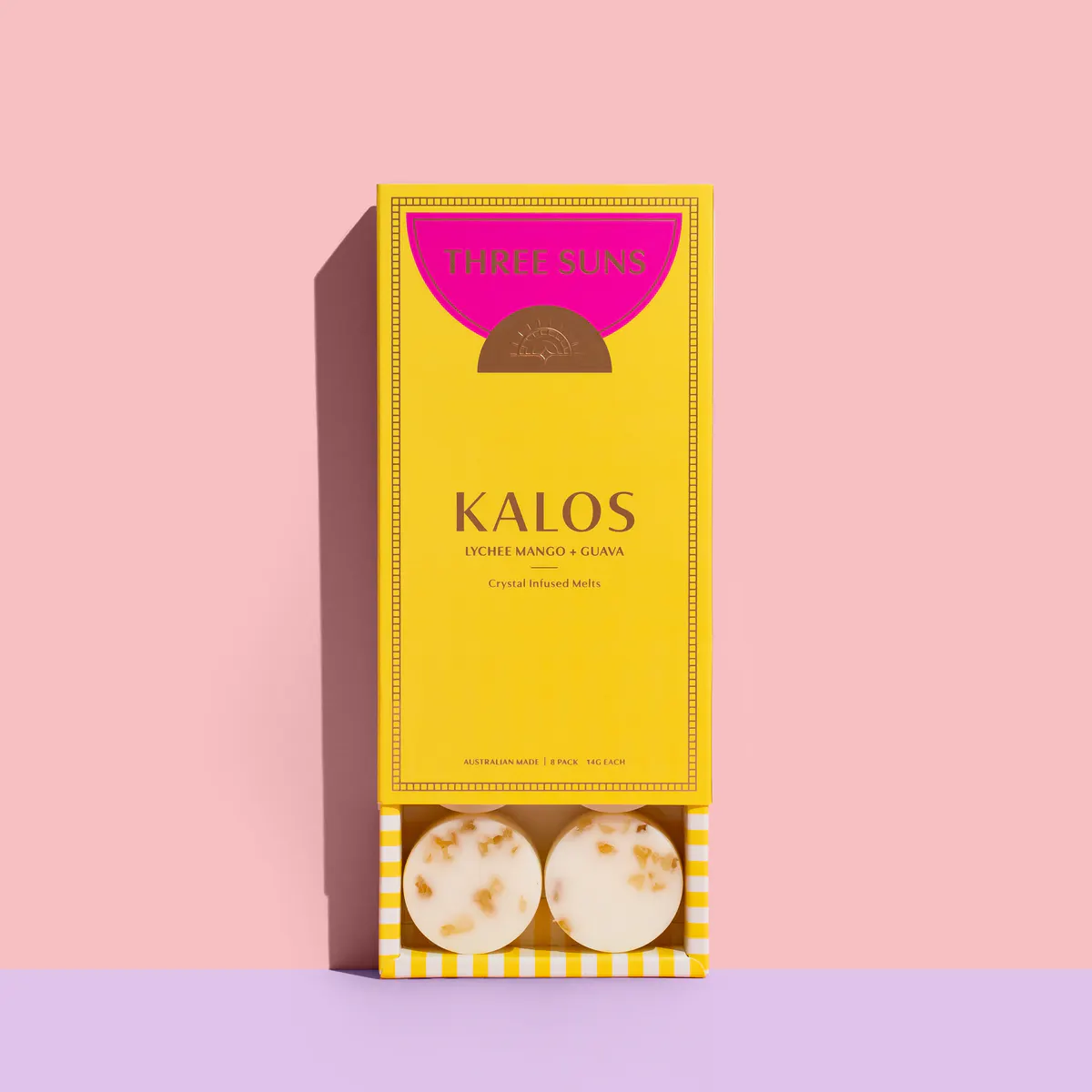Three Suns Kalos Crystal Infused Natural Soy Melts Box - 8 Pack, view 2