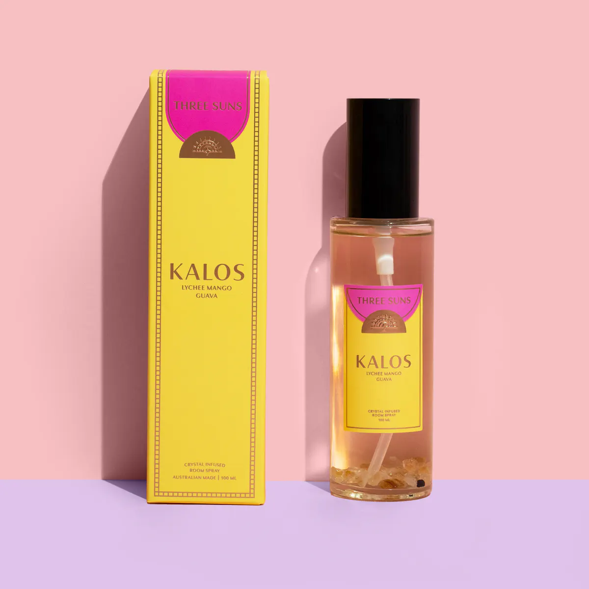 Three Suns Kalos Crystal Infused Room Spray Of Prosperity 100ml - Lychee Mango & Guava, view 2